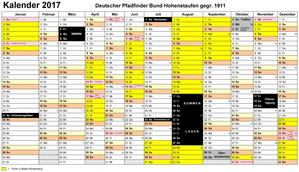 Alle Termine In Der Jahresübersicht 